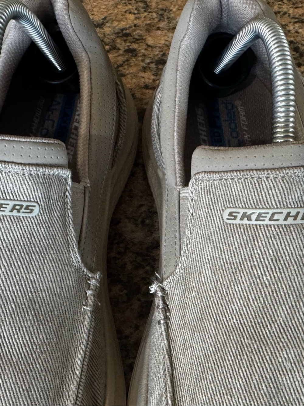 Skechers Hasting Marco Men's Size 9 Gray/white Slip On Sneakers Loafer Shoes - Picture 3 of 10